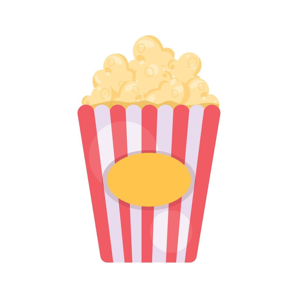 pop corn fast food vector