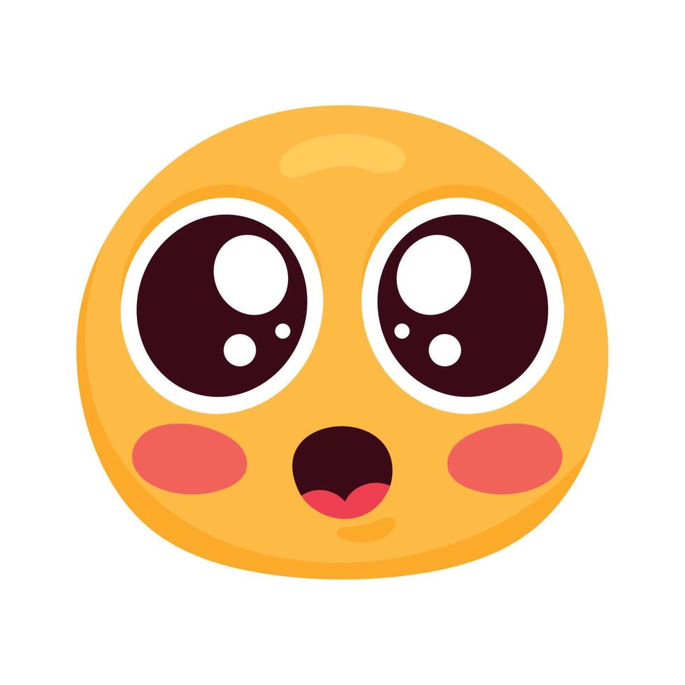afraid emoji face character vector