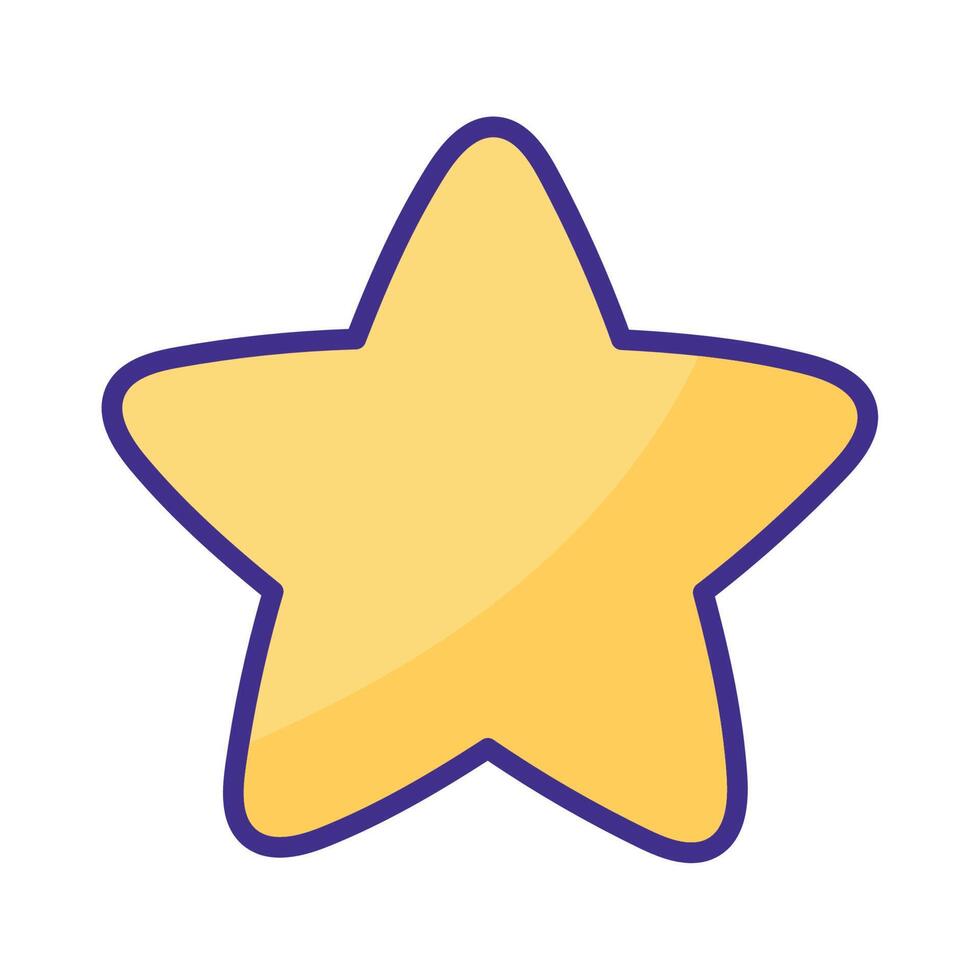 cute yellow star vector