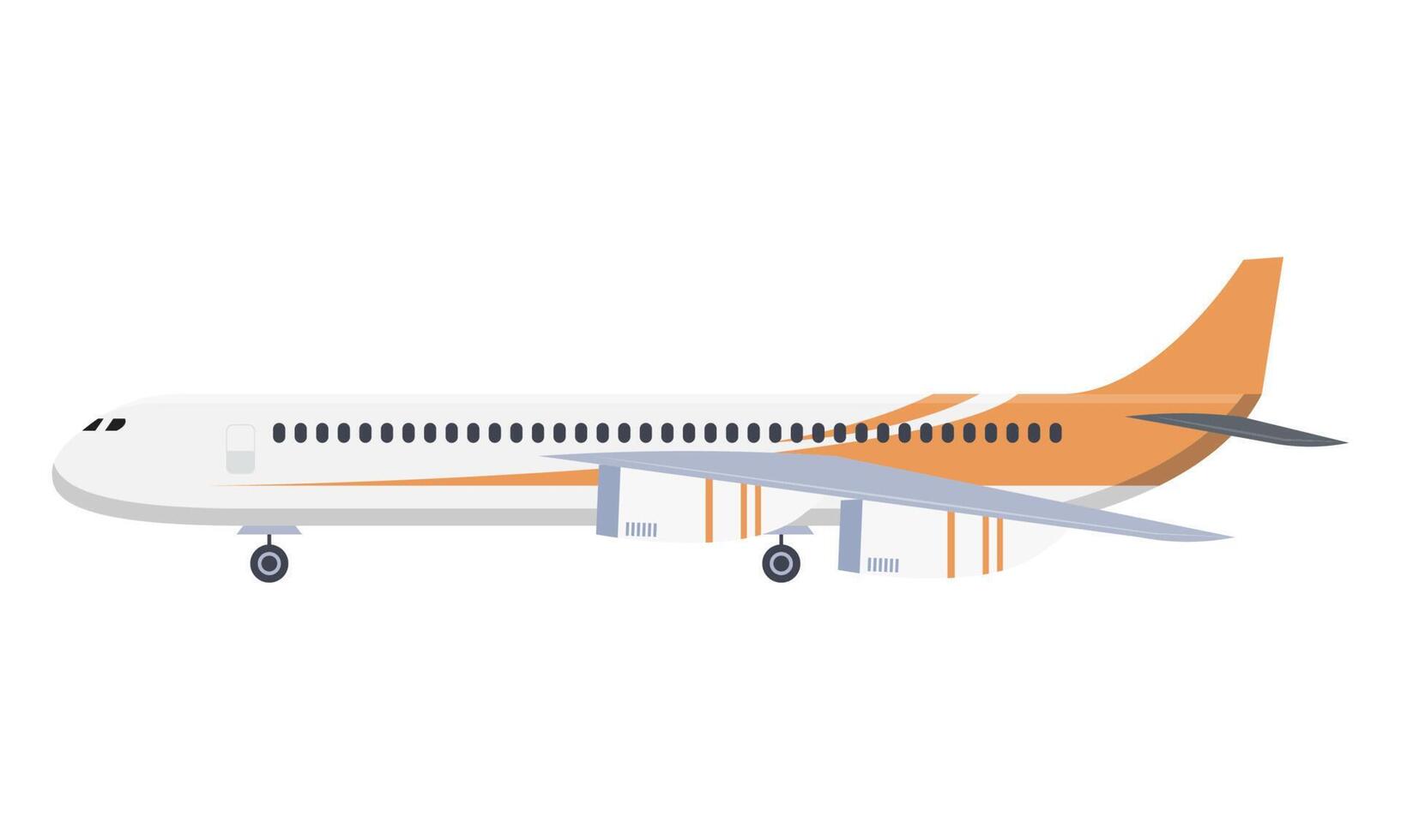 orange airplane flying vector