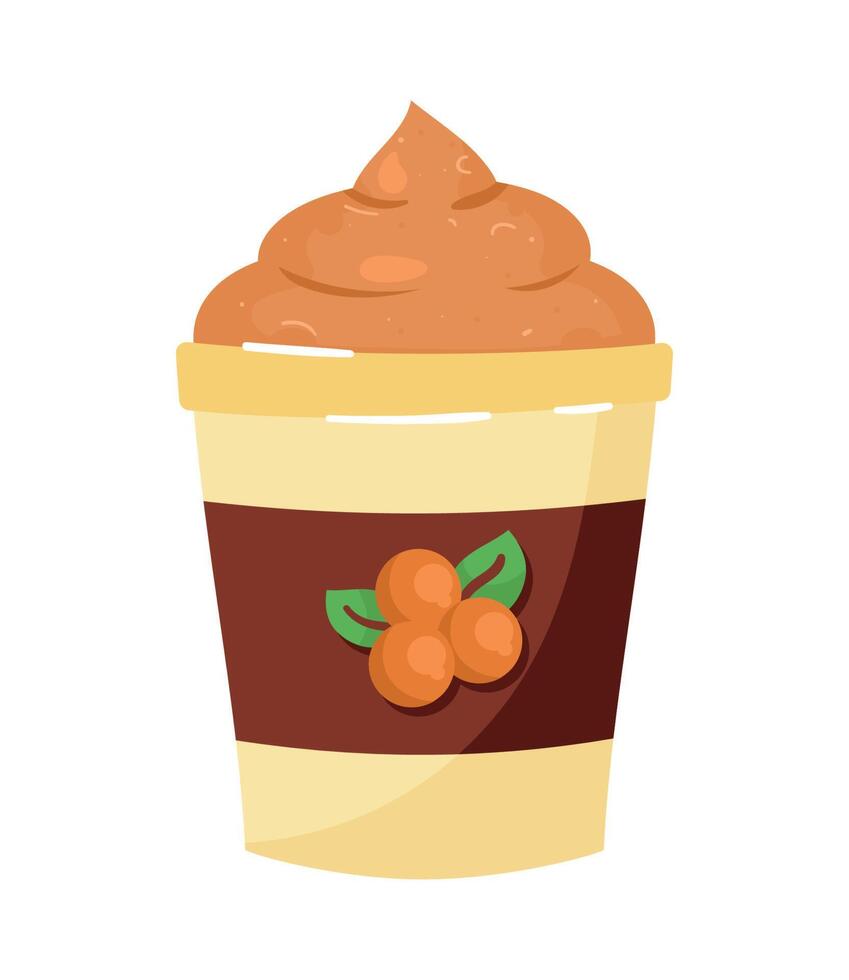 coffee milkshake cold product vector