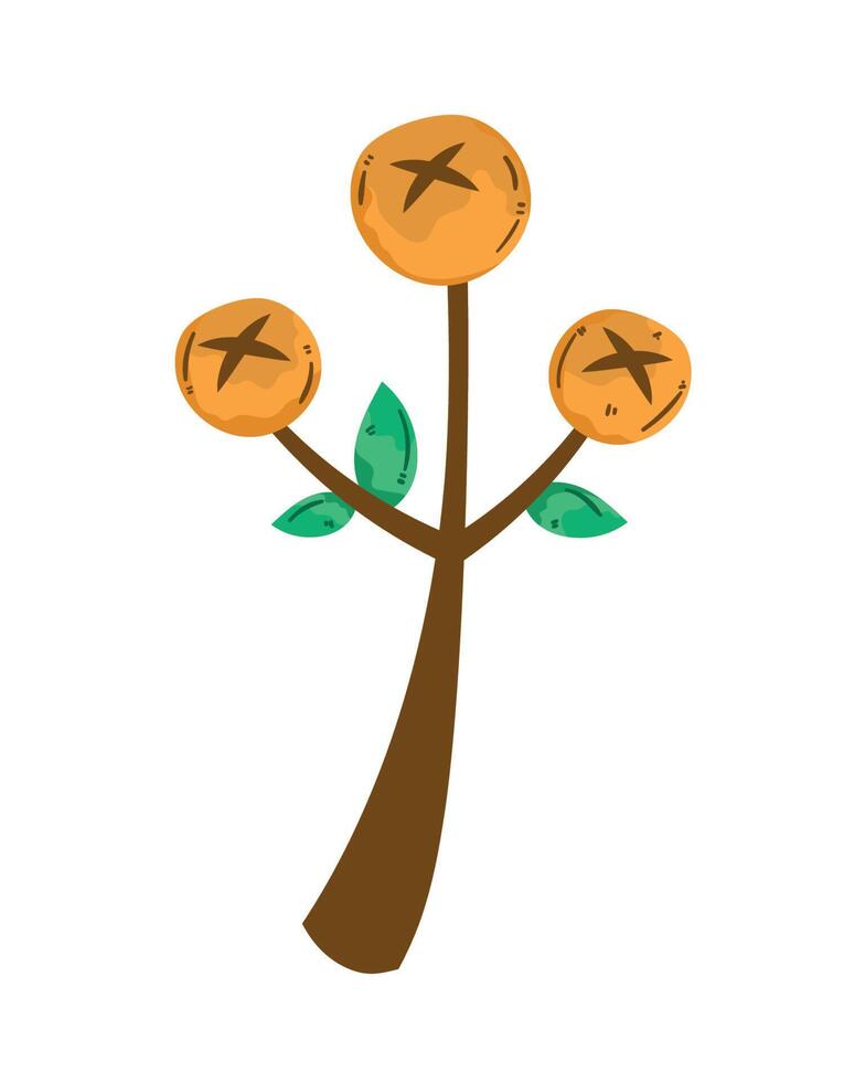 branch with fruits plant vector