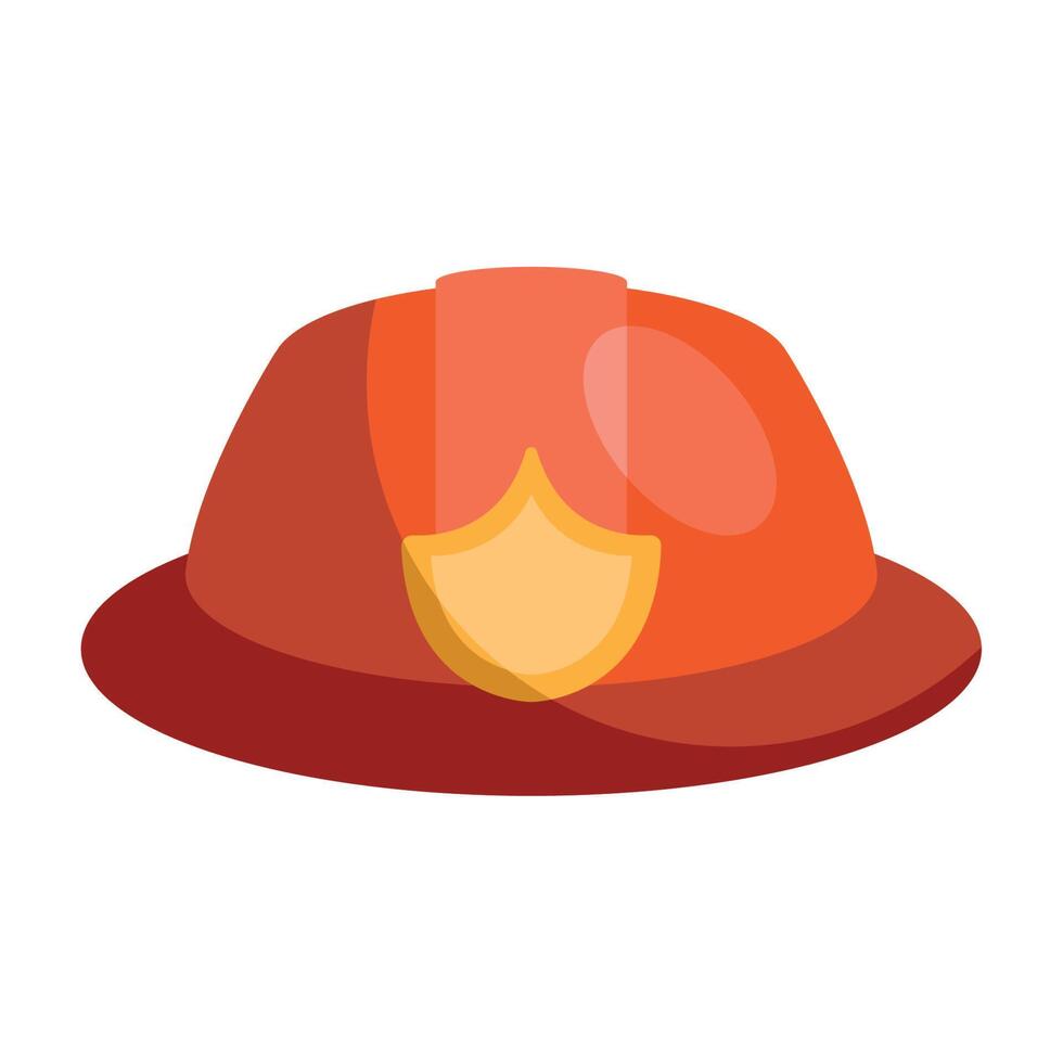 firefighter helmet uniform vector