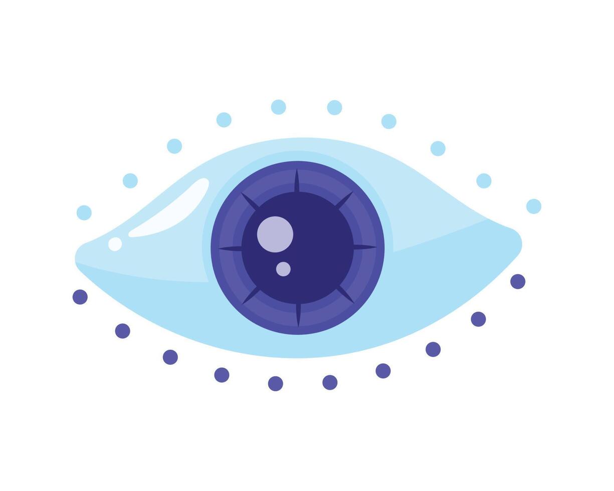 ojo morado humano vector