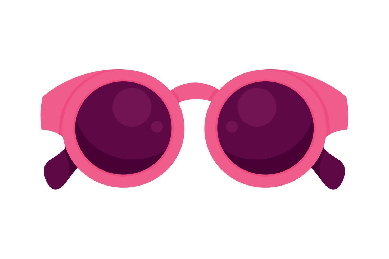accesorio óptico de gafas de sol rosas vector
