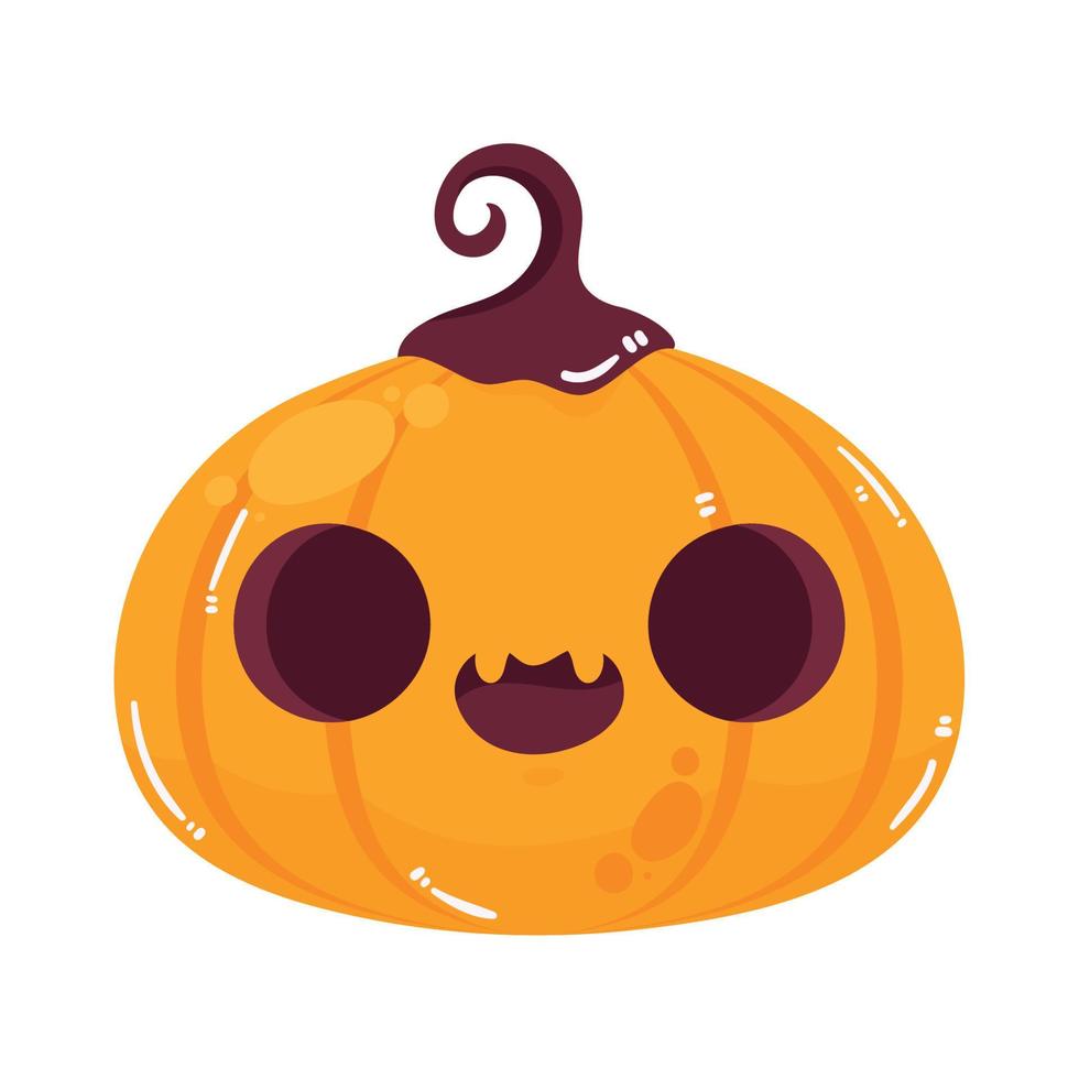 calabaza de halloween kawaii vector