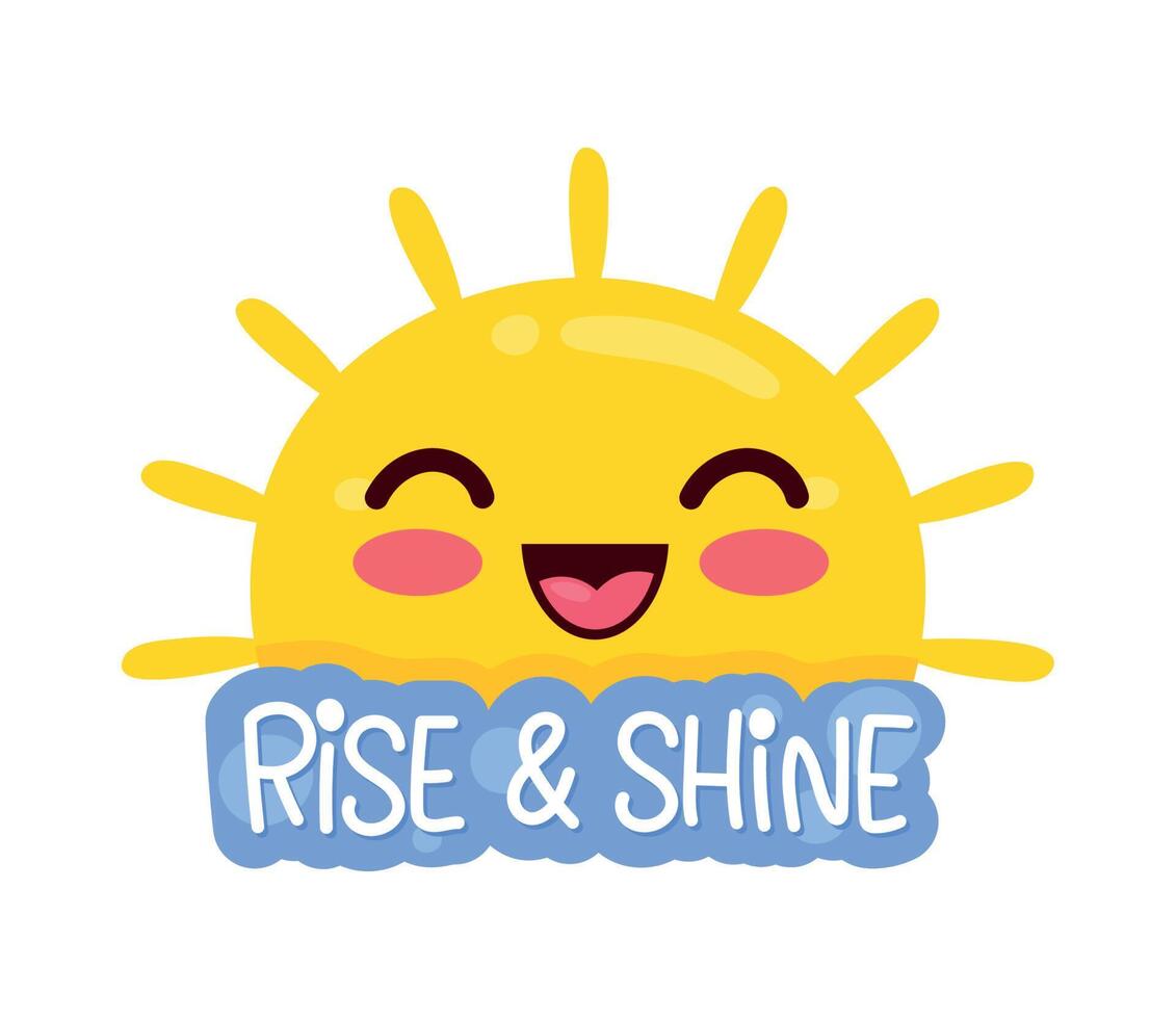 rise and shine sun vector