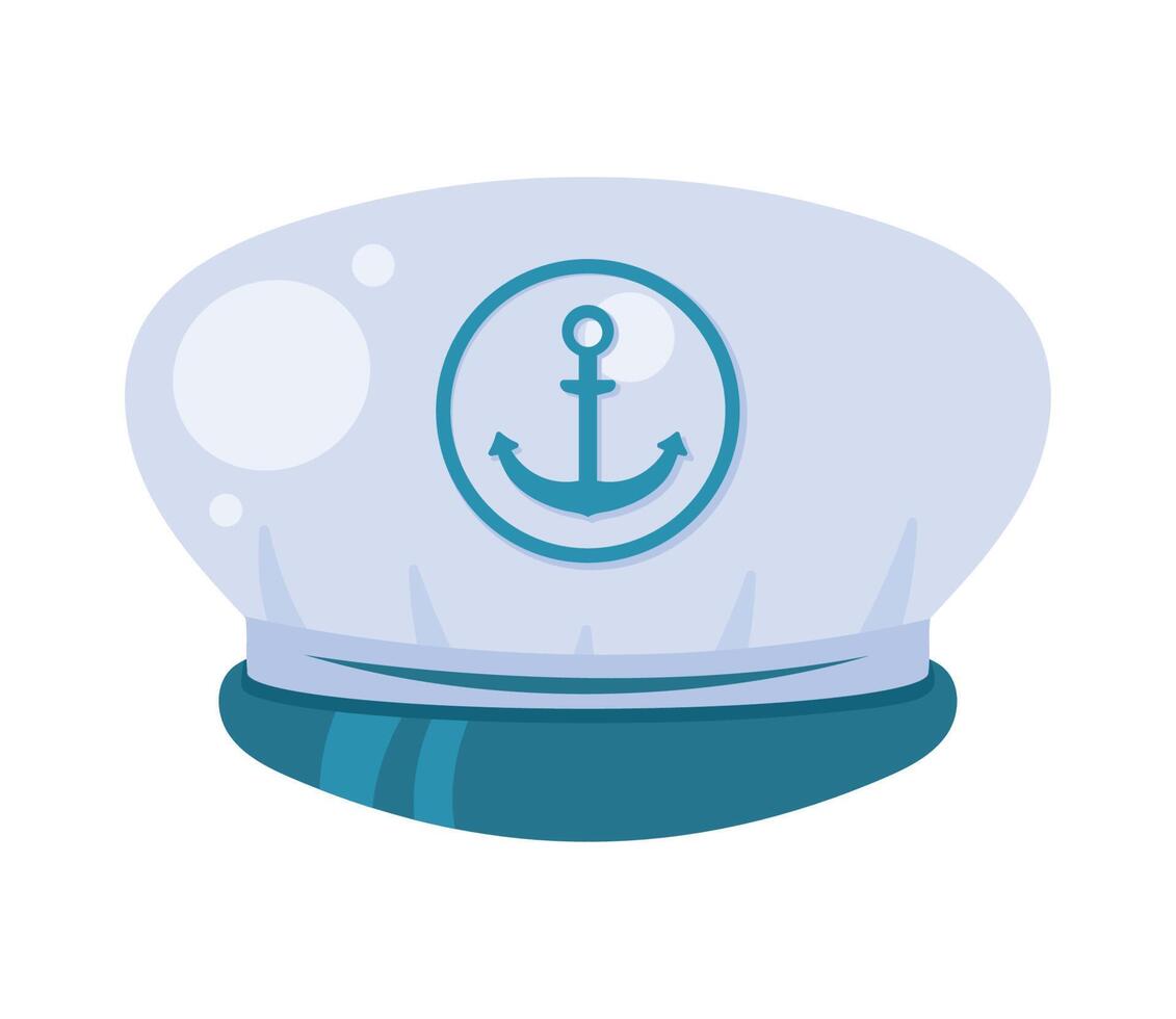 sailor captain hat nautical vector