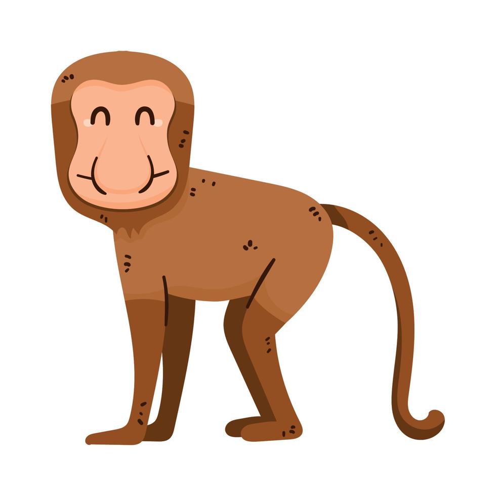 proboscis monkey animal wild vector