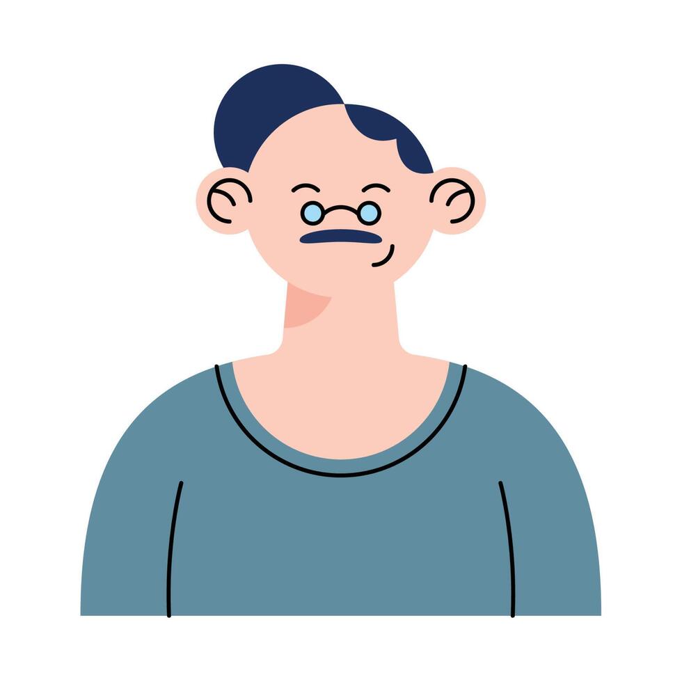 man with mustache vector