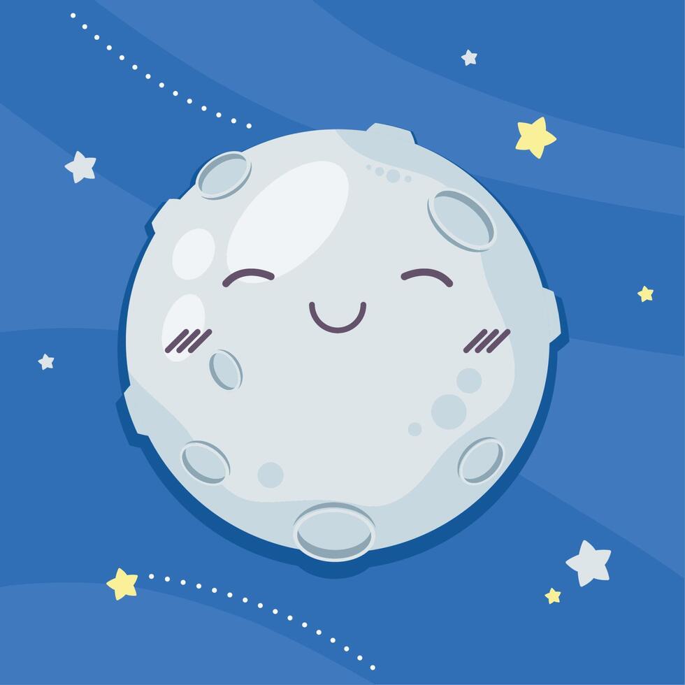 fullmoon sleeping night scene vector