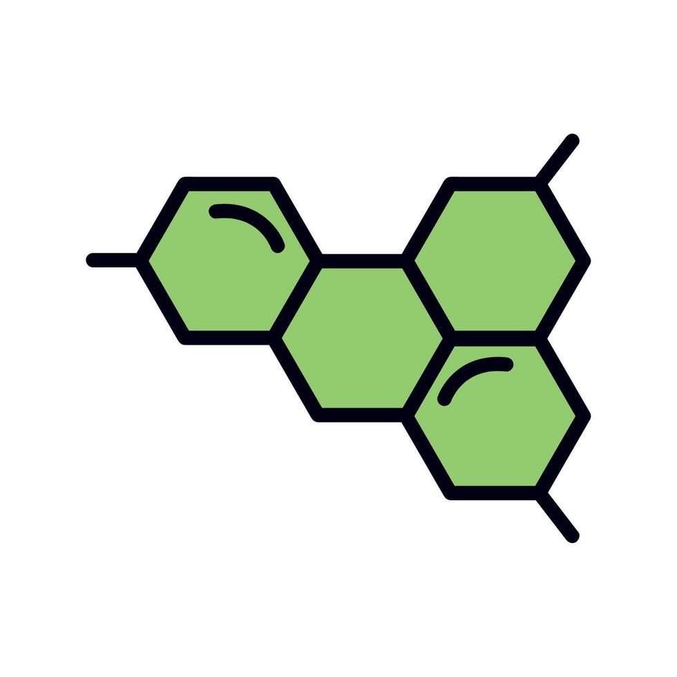 green molecular structure vector