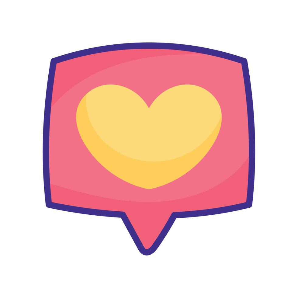 speech bubble with heart vector