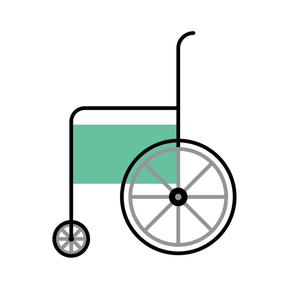 green wheelchair disabled vector