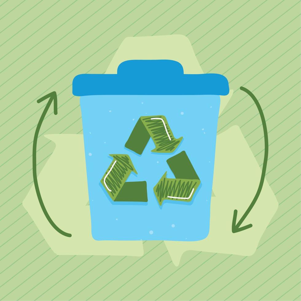 waste bin recycle vector