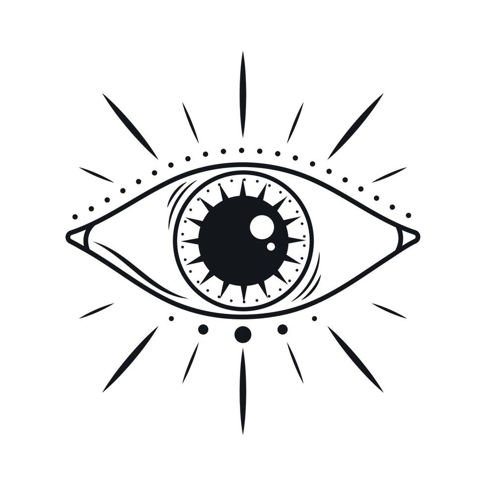 eye minimalist style tattoo vector