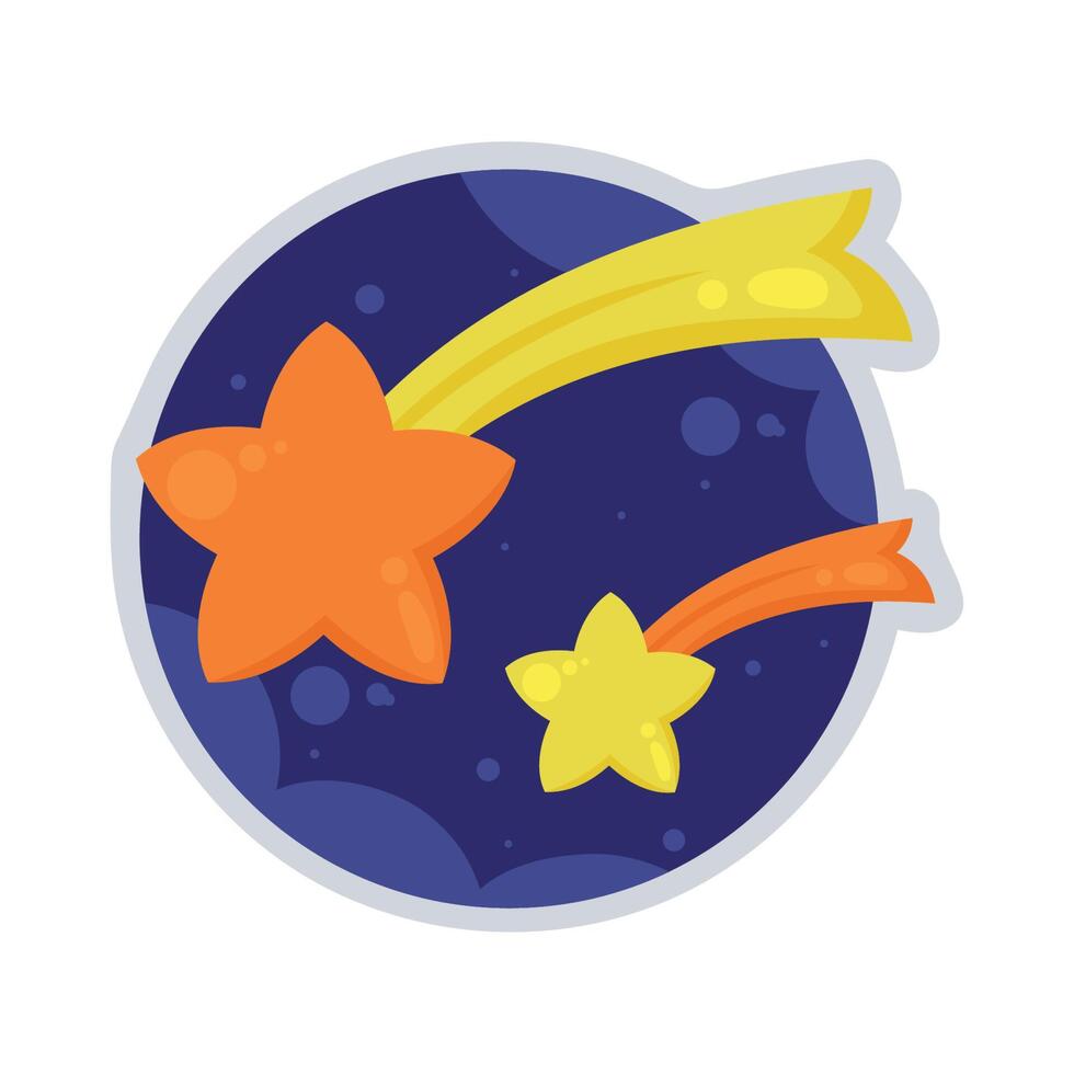 stars space outer sticker vector