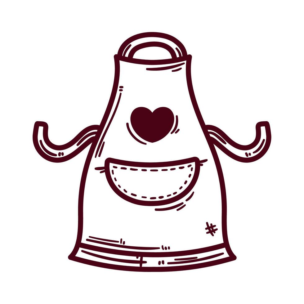 apron kitchen utensil vector