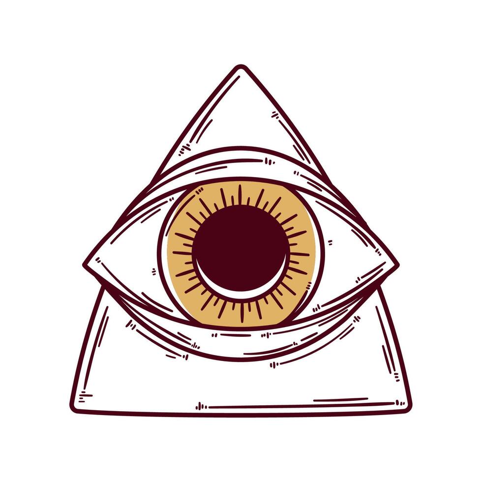 eye in triangle astrology vector