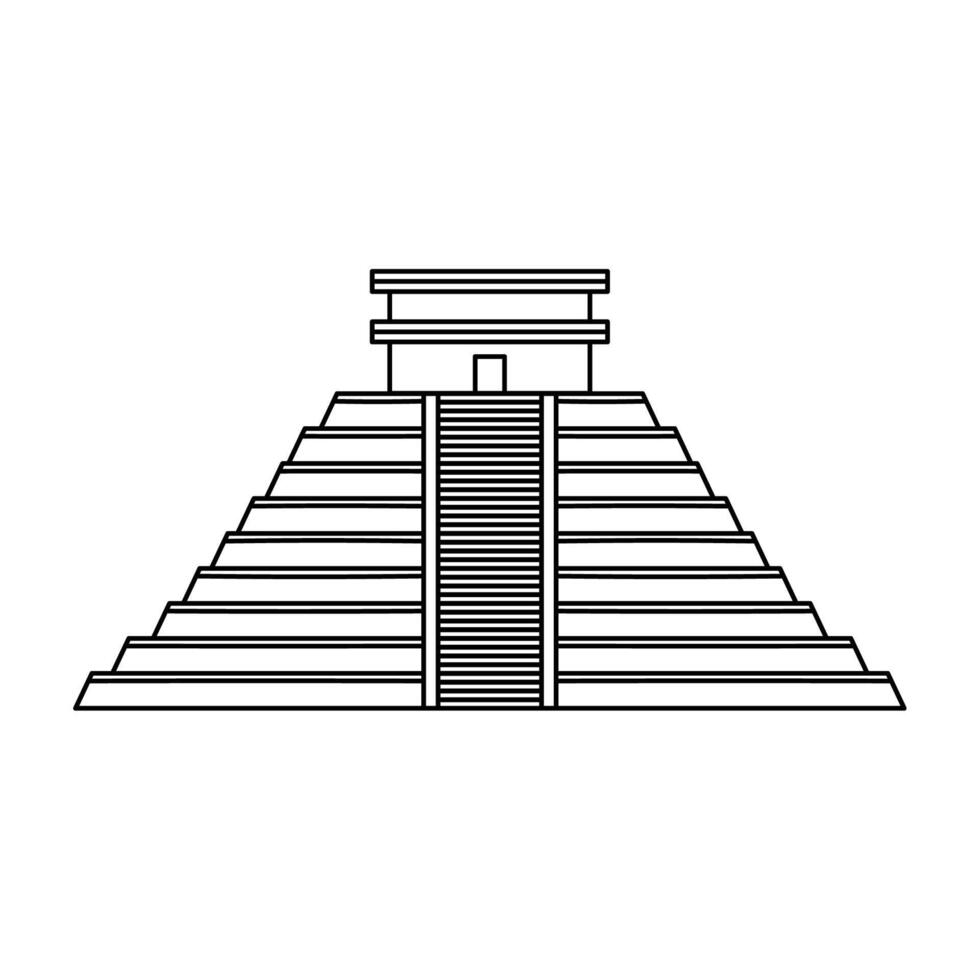 hito famoso de chichén itzá vector