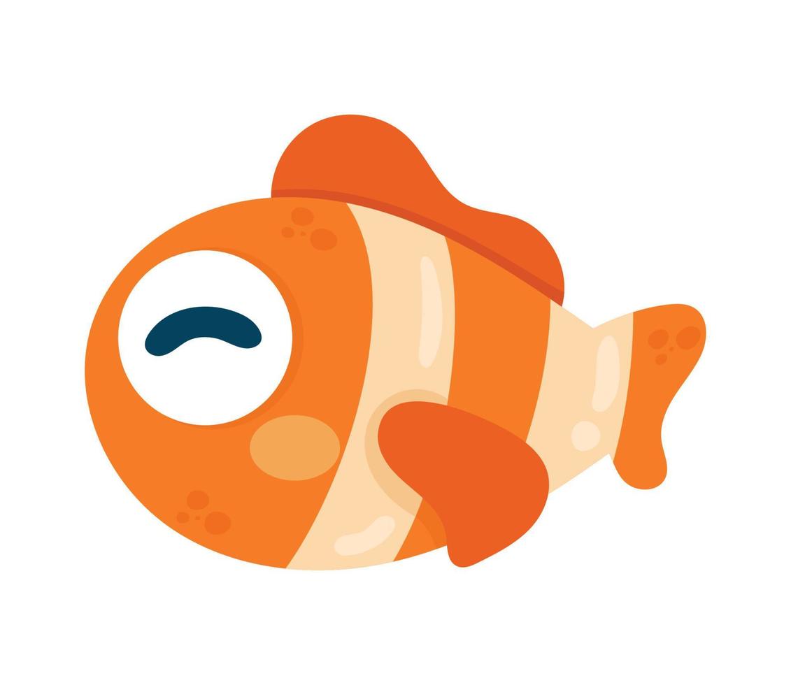 clown fish sealife animal vector