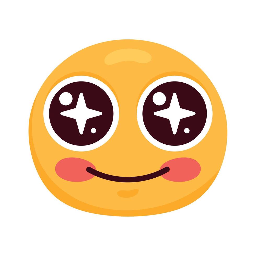 hypnotized emoji face character vector