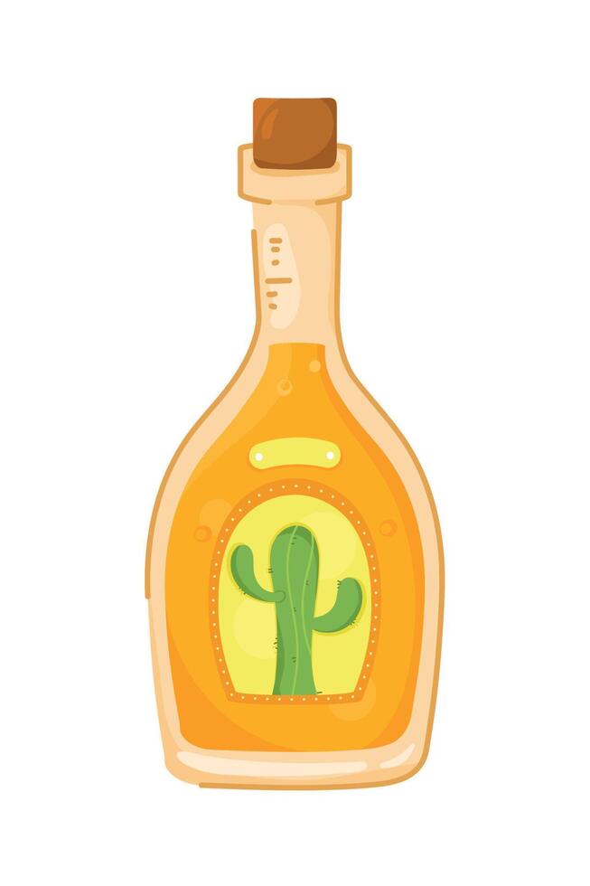 mexican tequila bottle vector