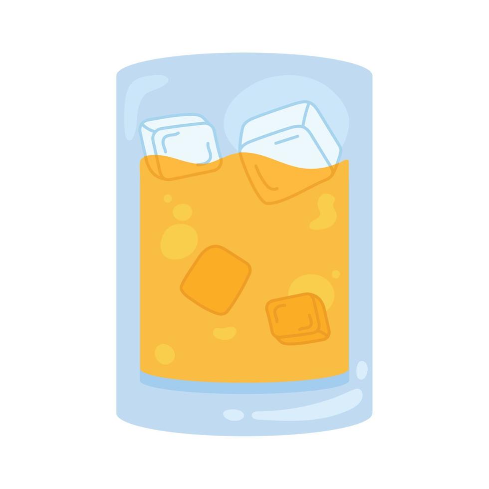 whiskey cocktail cup drink vector