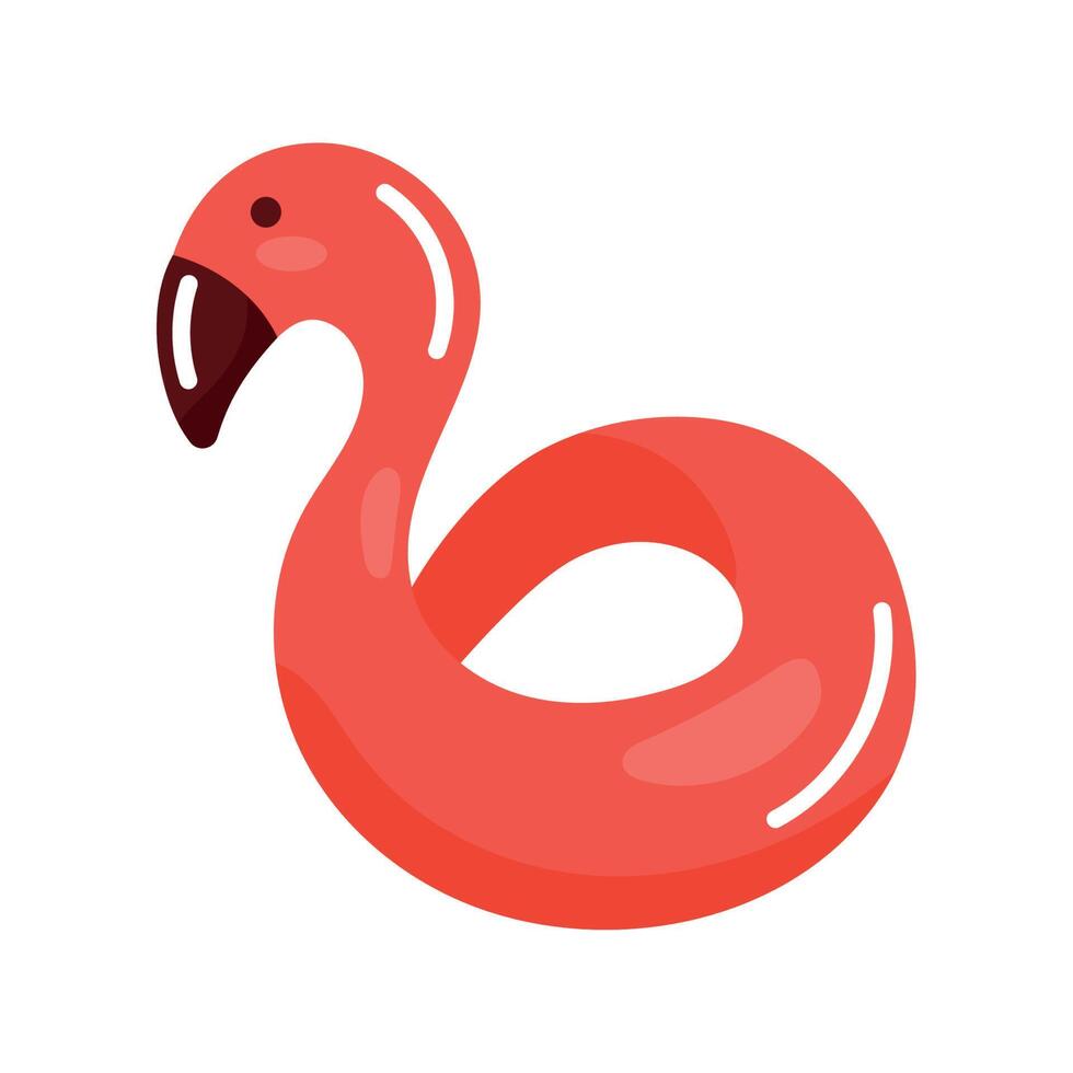 red flamingo float vector