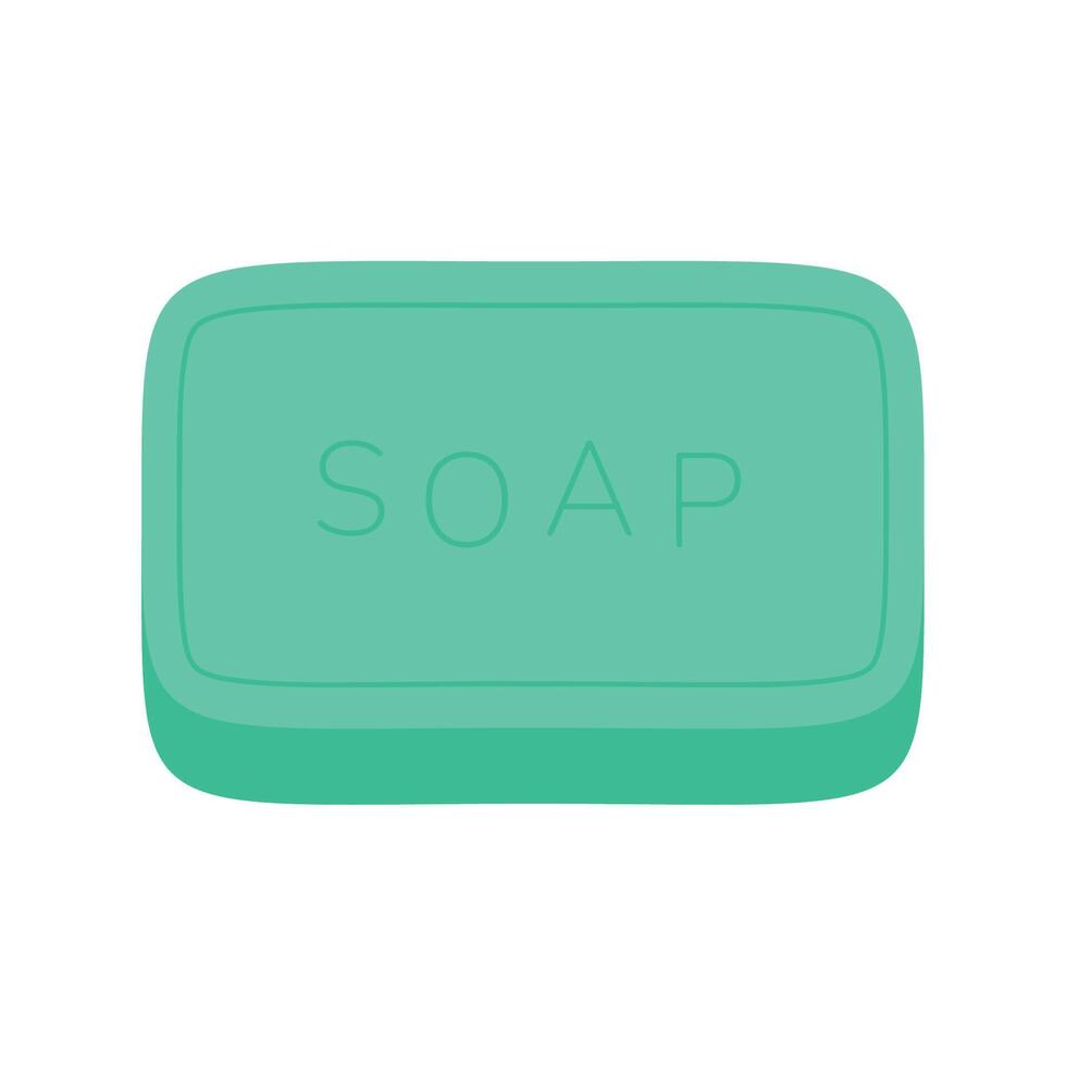 green soap bar vector