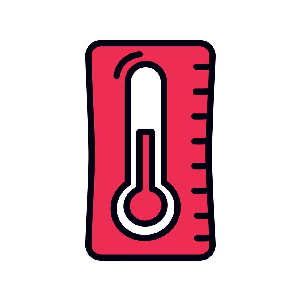 dispositivo termómetro rojo vector