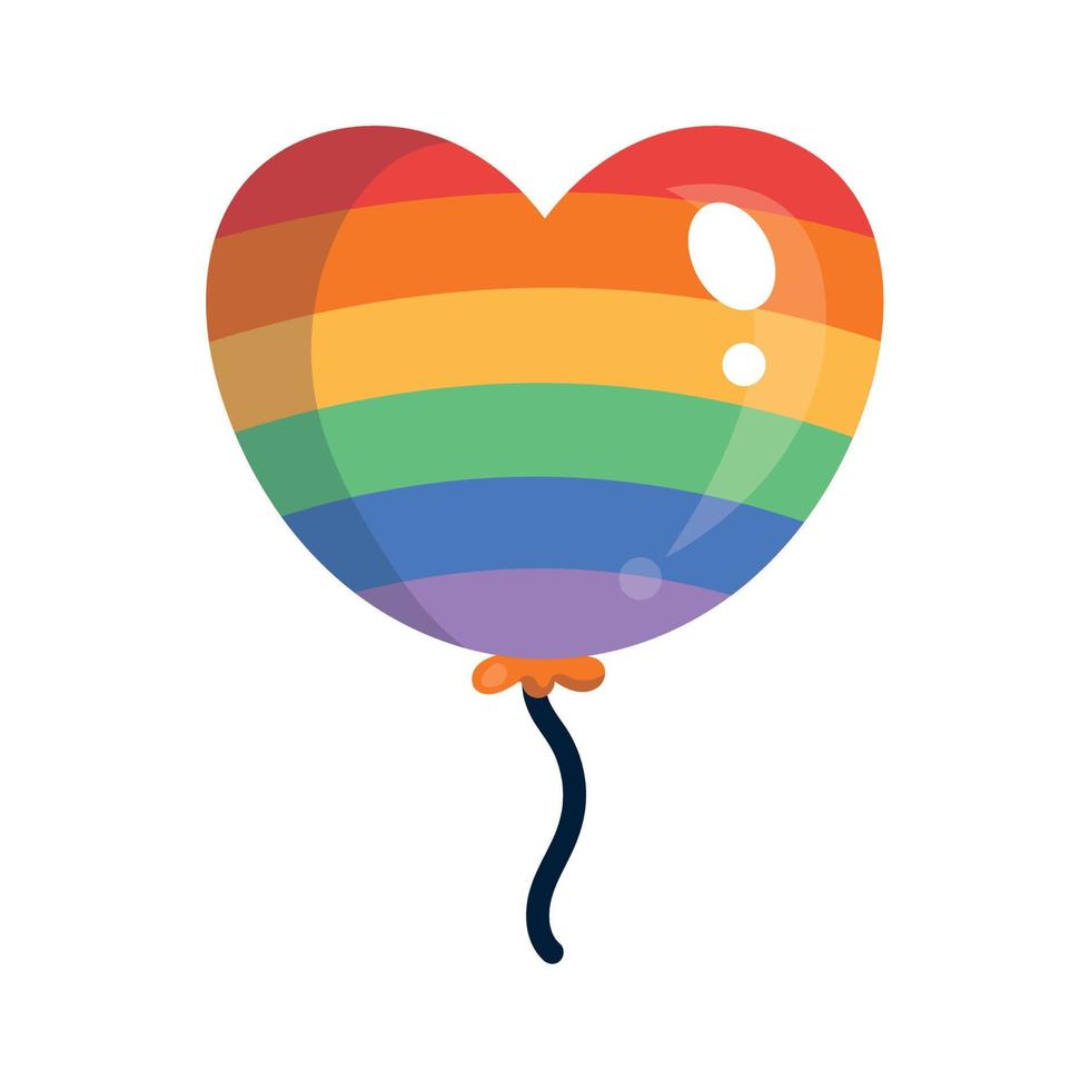 lgbtq corazón globo helio vector