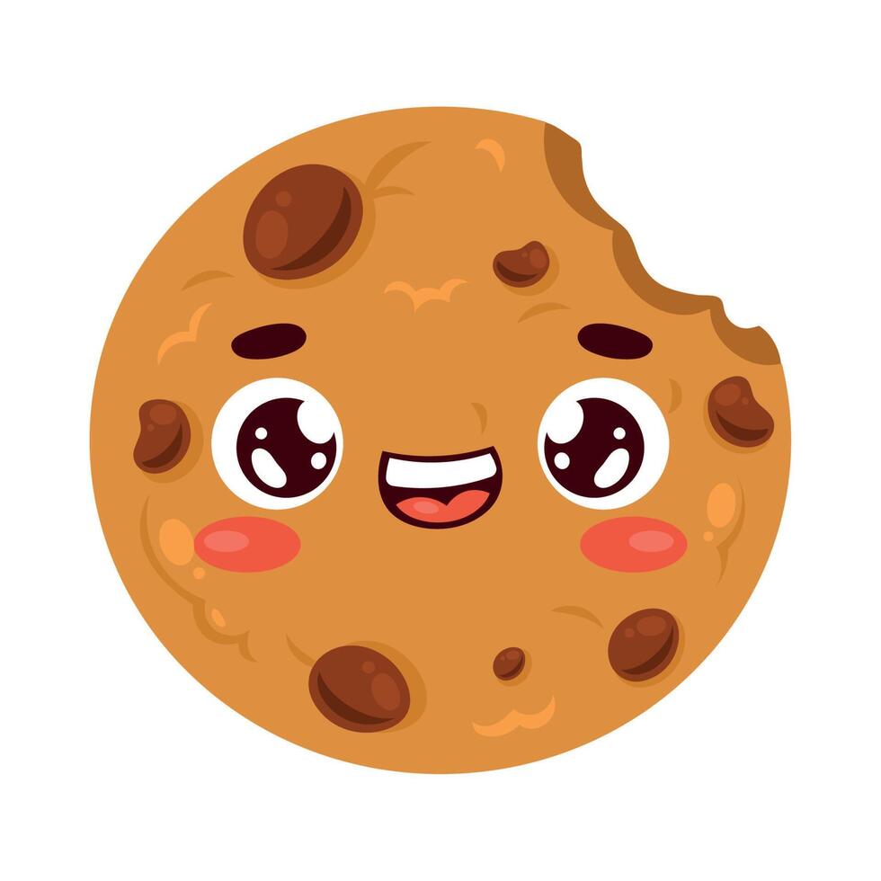 cookie kawaii food vector