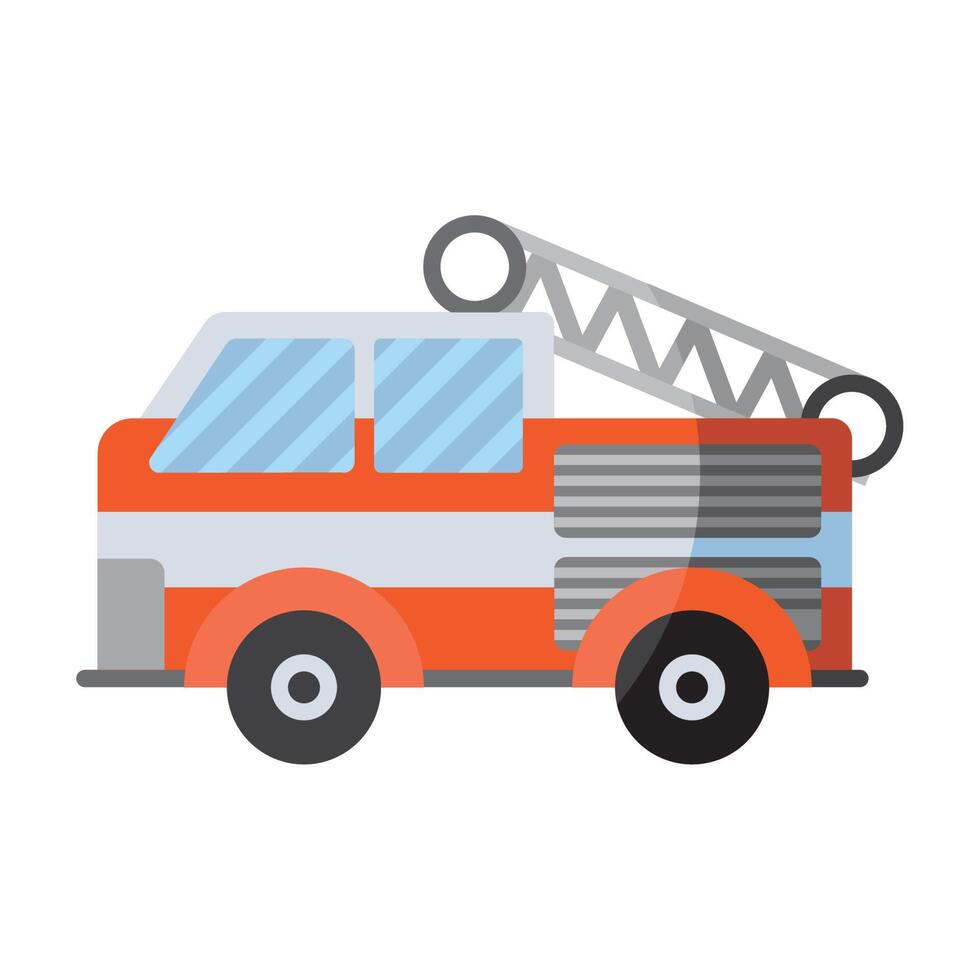 firetruck emergency vehicle vector