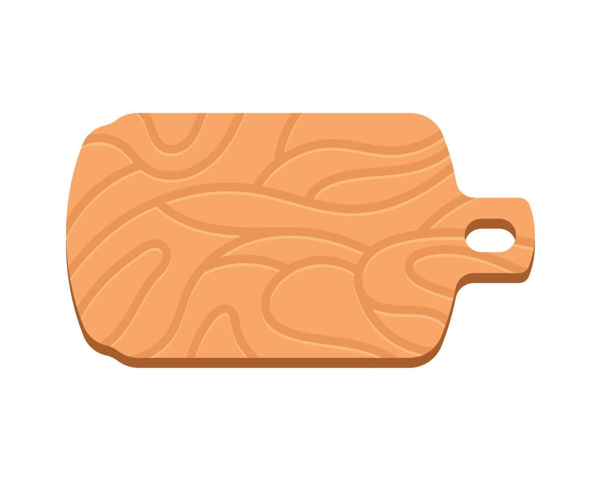 wooden kitchen board utensil vector