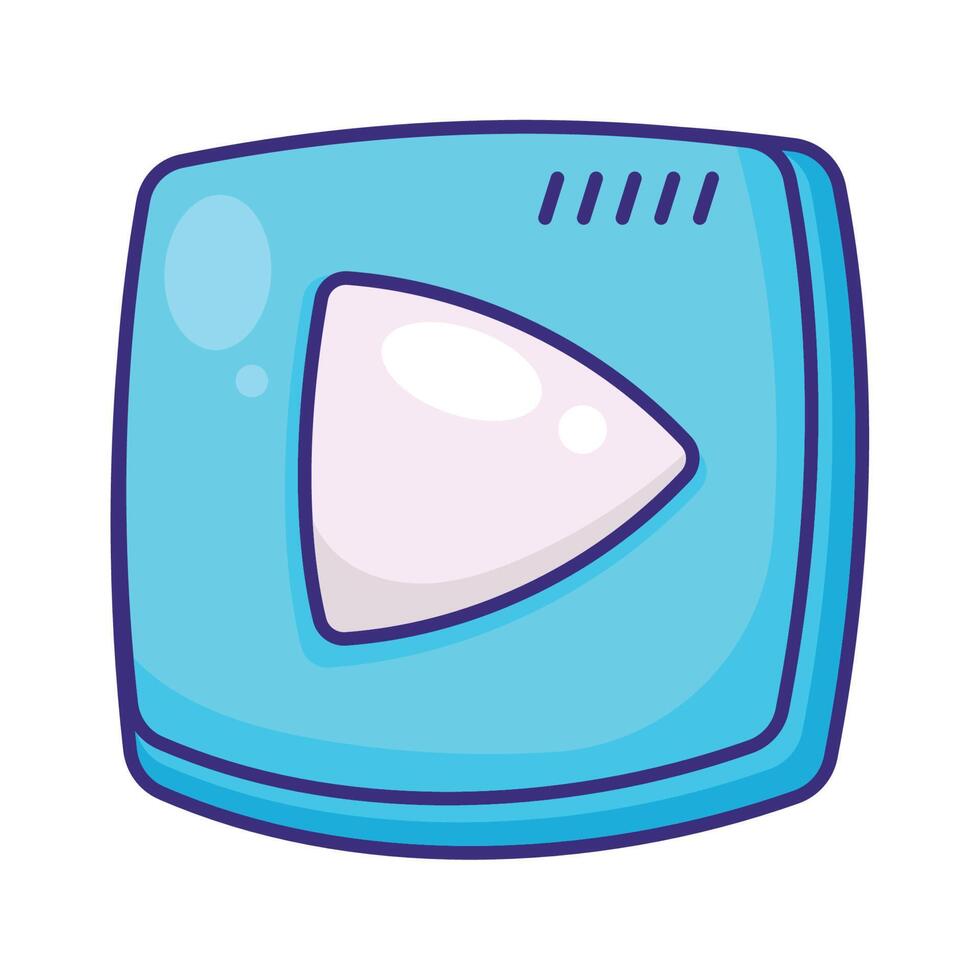 blue media player button vector