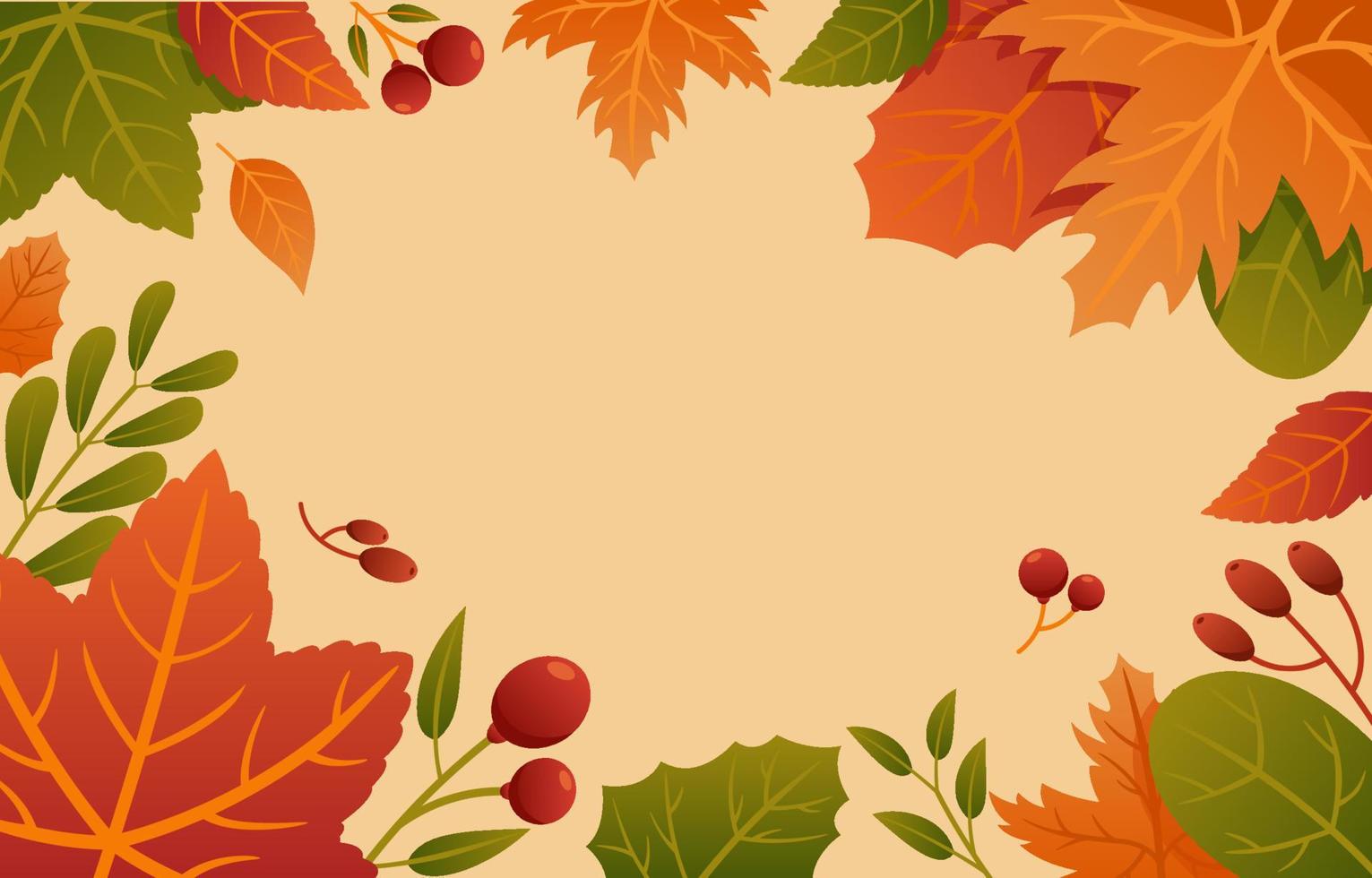 Fall Leaves On Fall Season vector