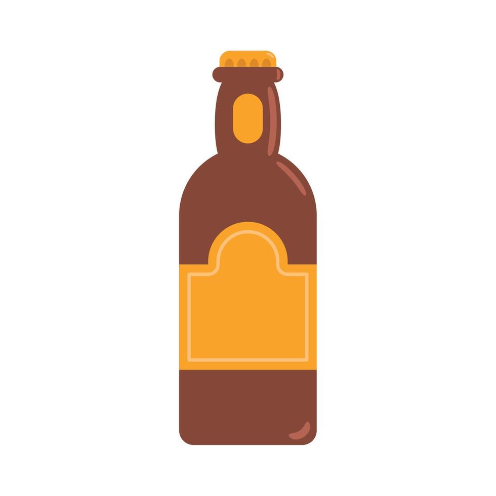 beer bottle drink vector