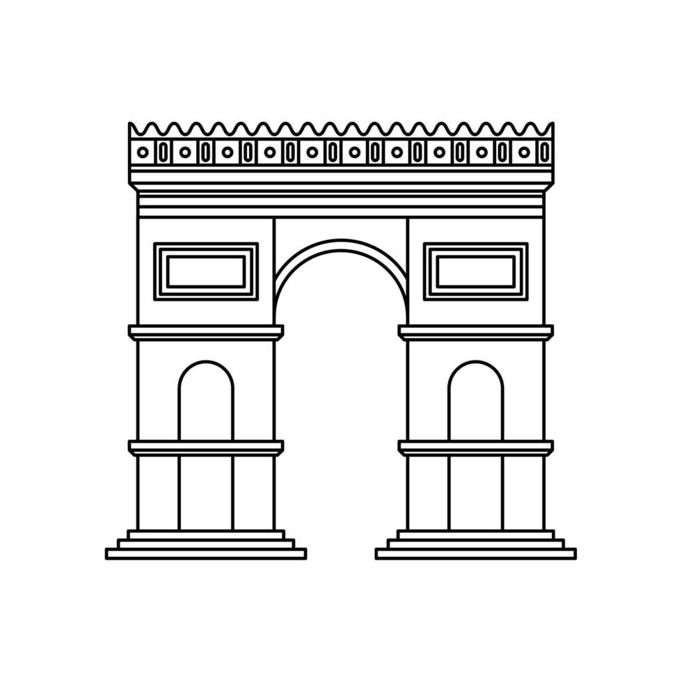 Arch of Triumph famous landmark vector