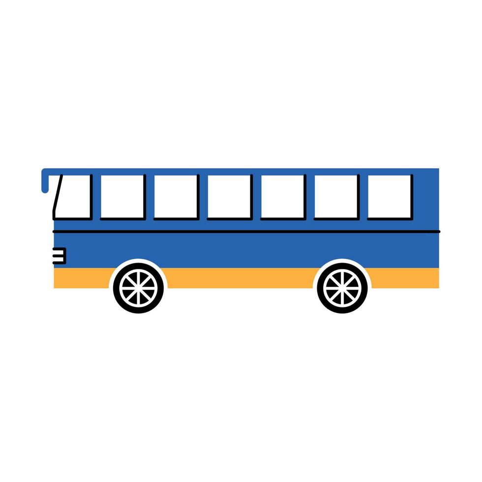 blue bus mean transport vector