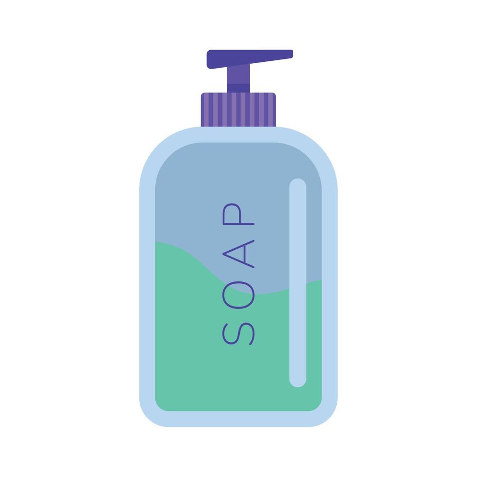 soap liquid in bottle vector