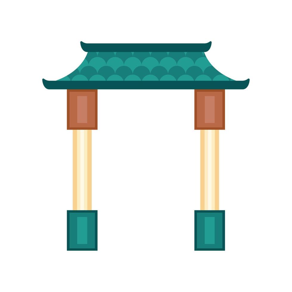 japanece arch entrance vector