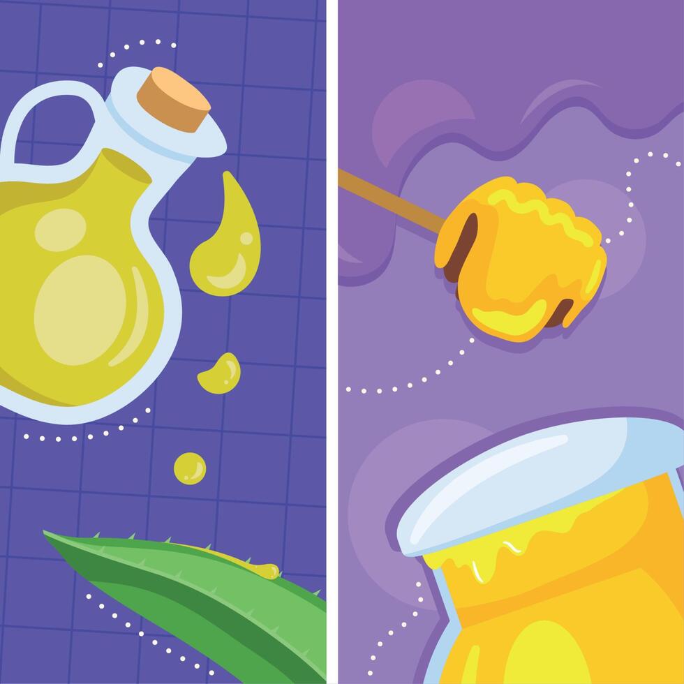 home remedies banners vector