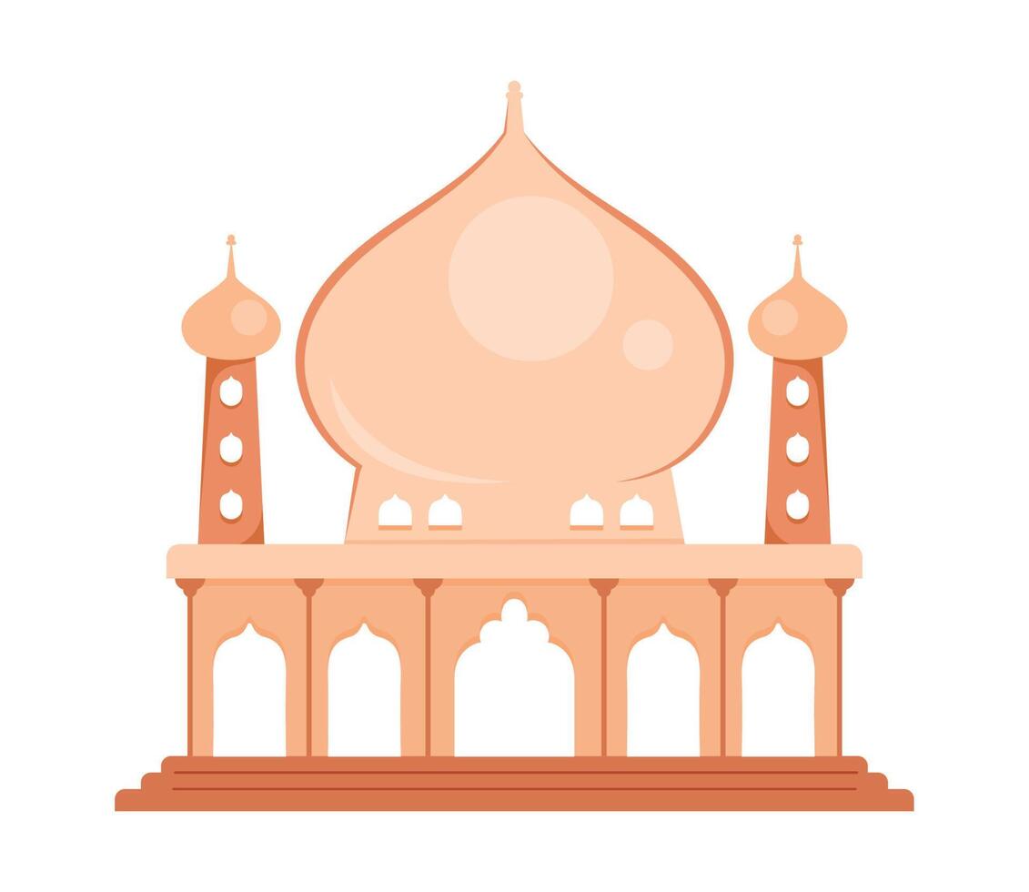 golden mosque building vector