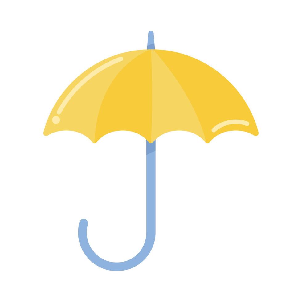 yellow umbrella protection vector