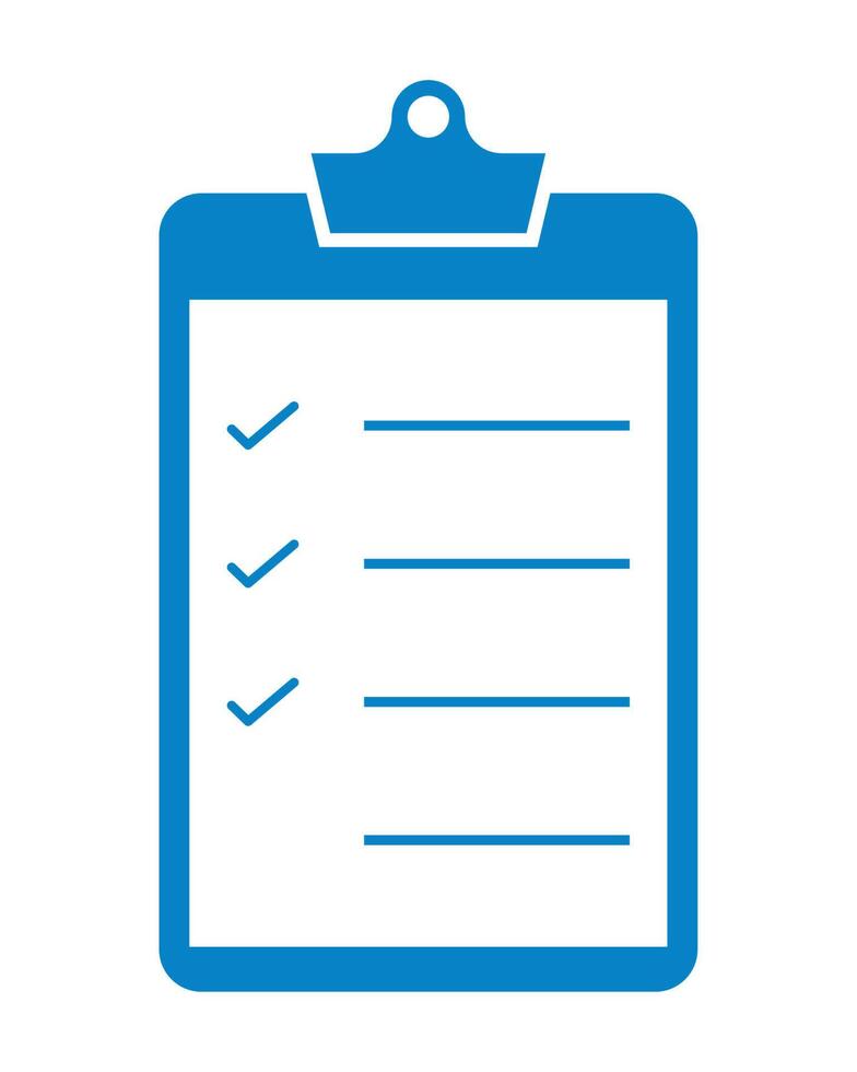 checklist in clipboard vector