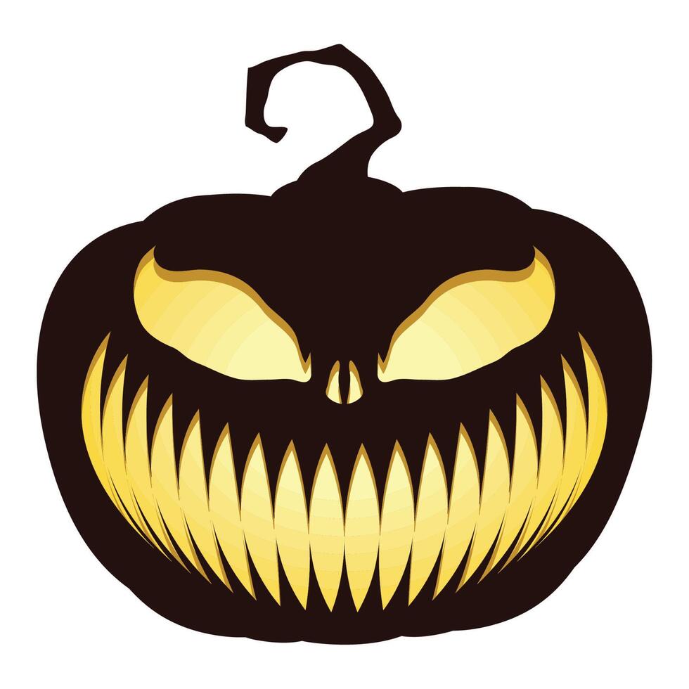 halloween pumpkin lamp vector