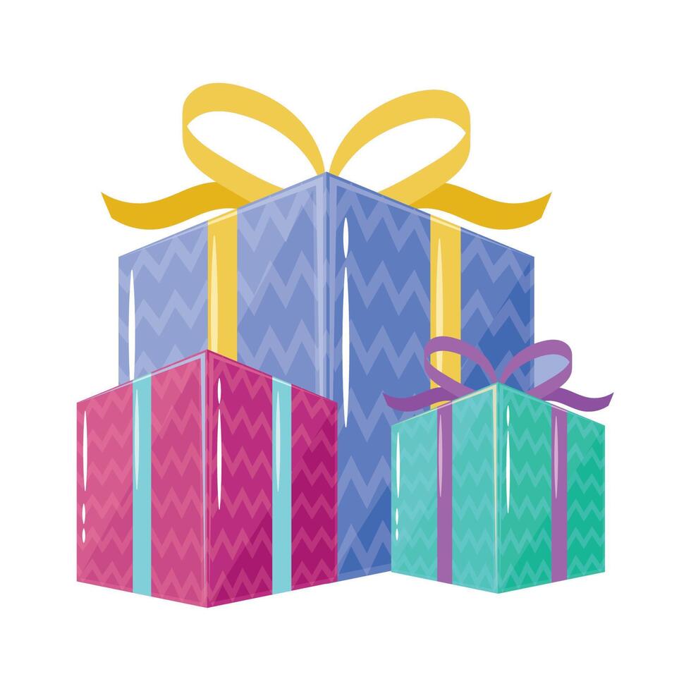 birthday gift presents vector