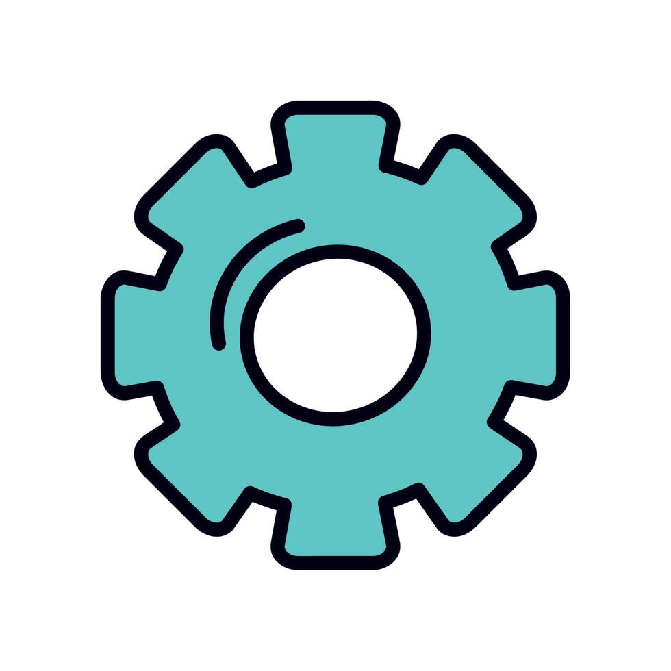 blue gear machine vector