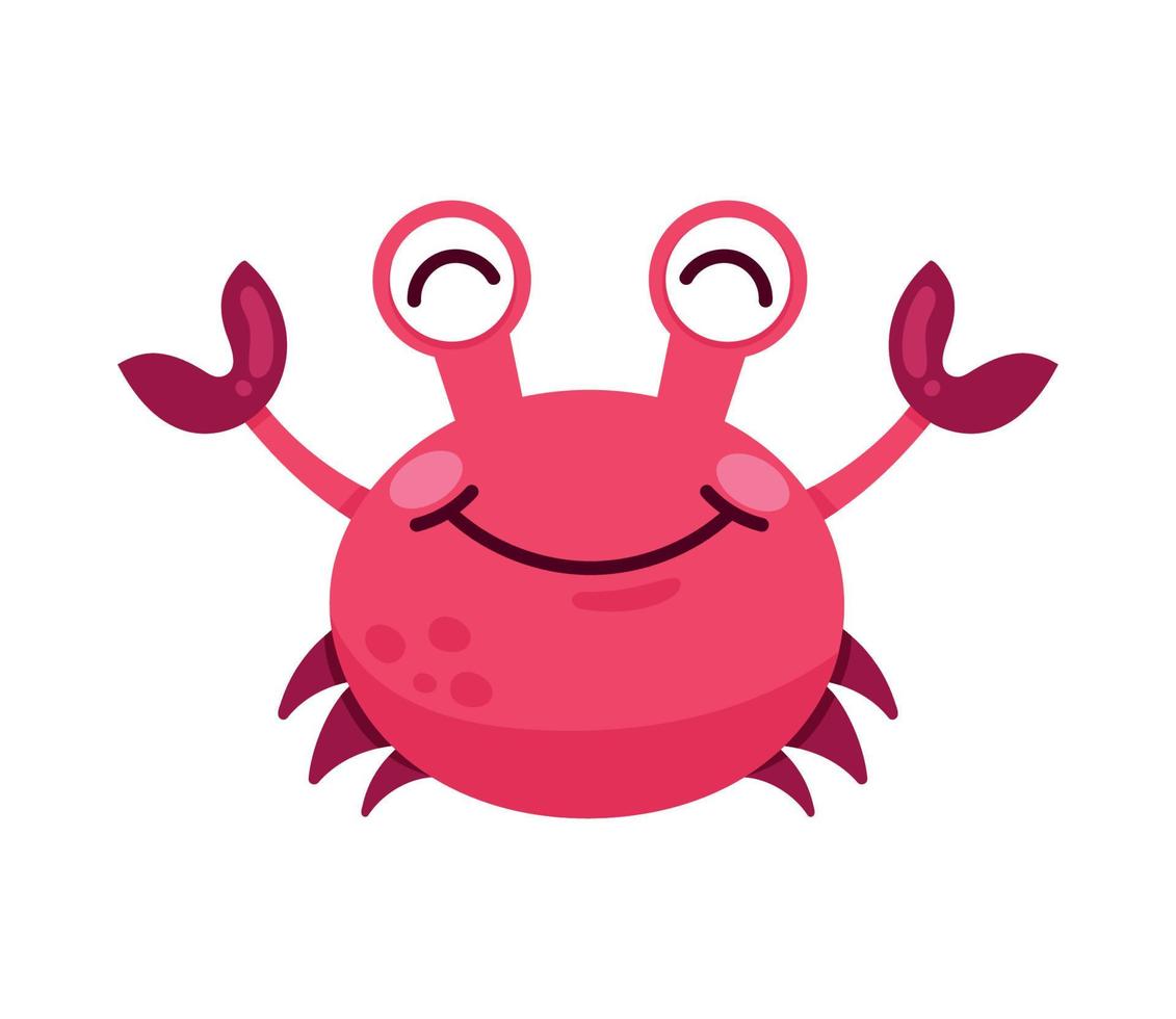 red crab sealife creature vector